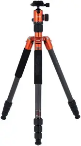 Statīvs Rollei C5i Carbon oranžs (modelis 22692) — kompakts oglekļa šķiedras foto/video statīvs