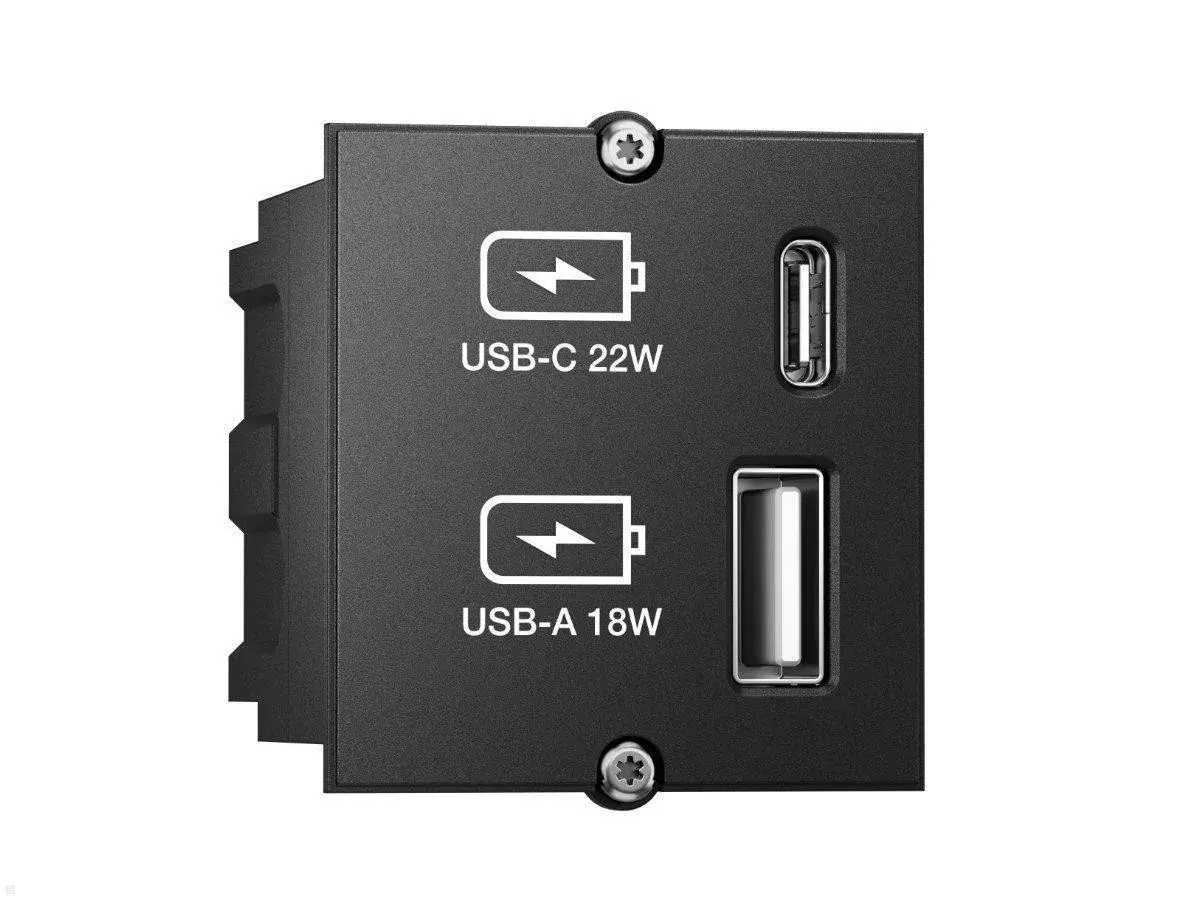 Socket Outlet USB A + USB C Bachmann 917.227 Photo 2