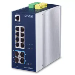 Network switch PLANET IGS-6325-8T4X Managed L3, 8 x Gigabit RJ-45, 10G support, DC 12–48V, wall-mountable