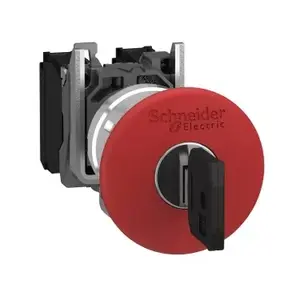 Кнопка аварийной остановки Schneider Electric XB4, 22 мм, 1НО+1НЗ, разблокировка ключом, IP66