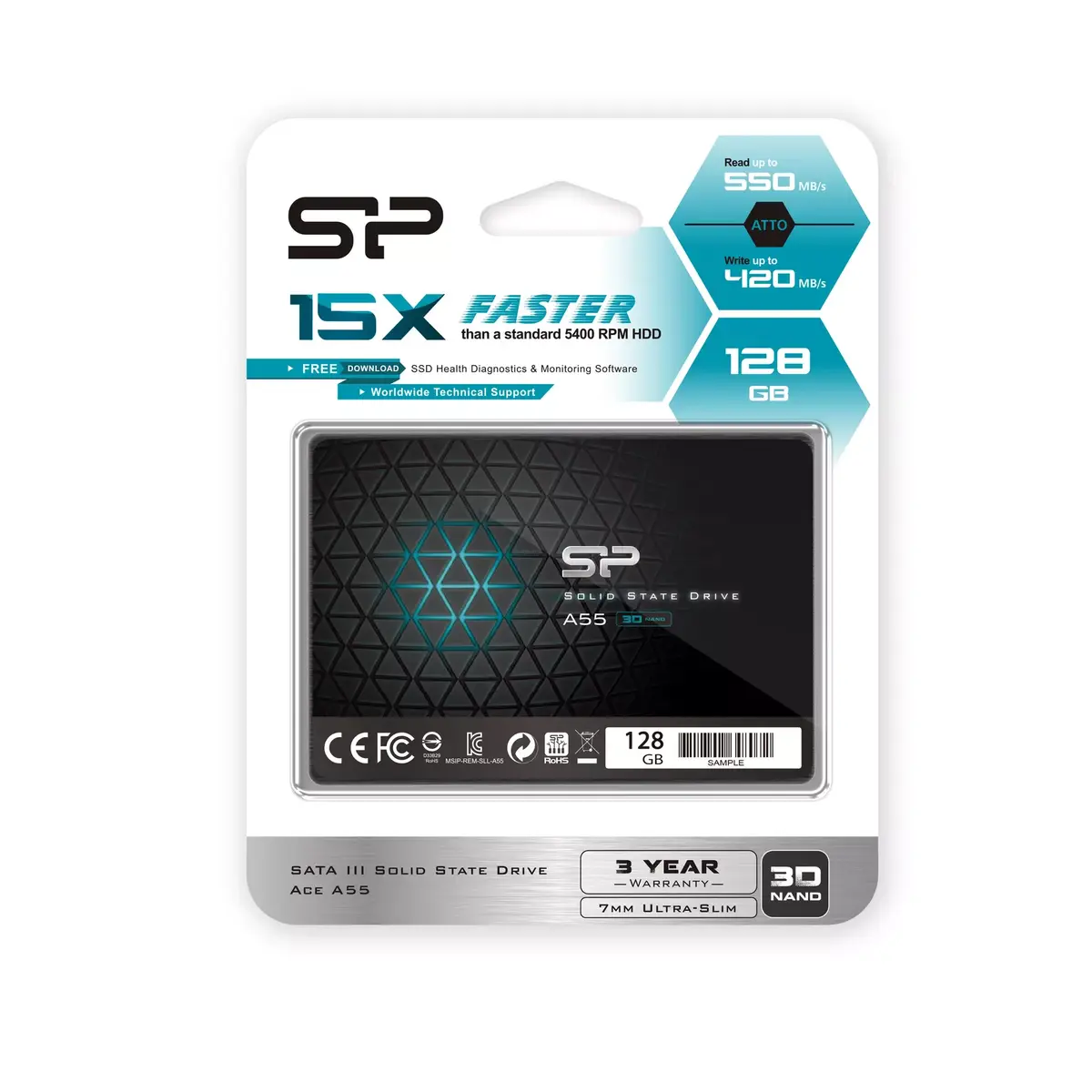 Silicon Power Ace A55 128 ГБ 2.5" SSD Photo 7