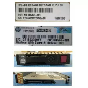 HP 240GB SATA 6G SFF SC VE PLP 805363-001-RFB SSD