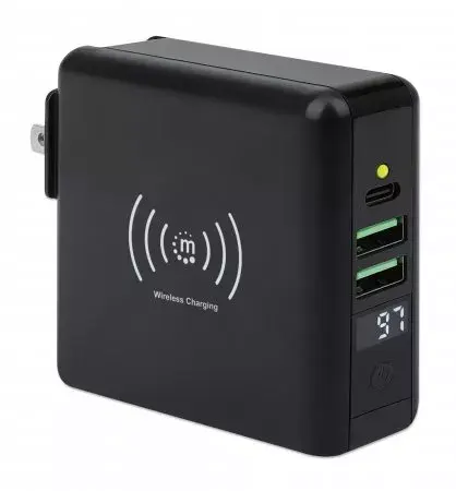 Ceļojumu sienas lādētājs un powerbank Manhattan 4-in-1 Photo 2