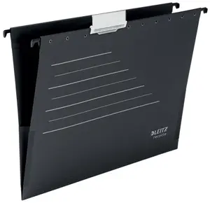Leitz Alpha® Recycle Card Suspension Pocket A4 Black Cardboard Landscape 150 sheets capacity