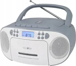 Clock radio Reflexion RCR2260 White/Blue — bedside clock radio with digital display