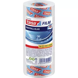 Adhesive tape Tesa C+C 57418-00000-02 transparent, 33 m x 19 mm, pack of 6 rolls