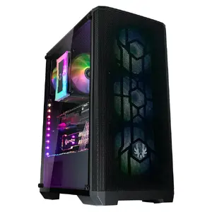 BitFenix Nova Mesh SE TG Midi Tower PC Case, Black, Tempered Glass Side Panel