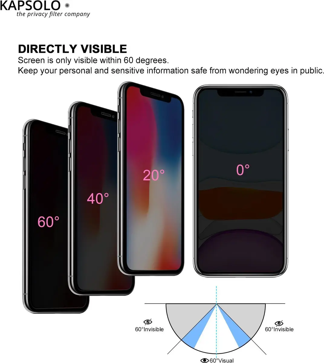 Privātuma stikls KAPSOLO iPhone 11 Pro