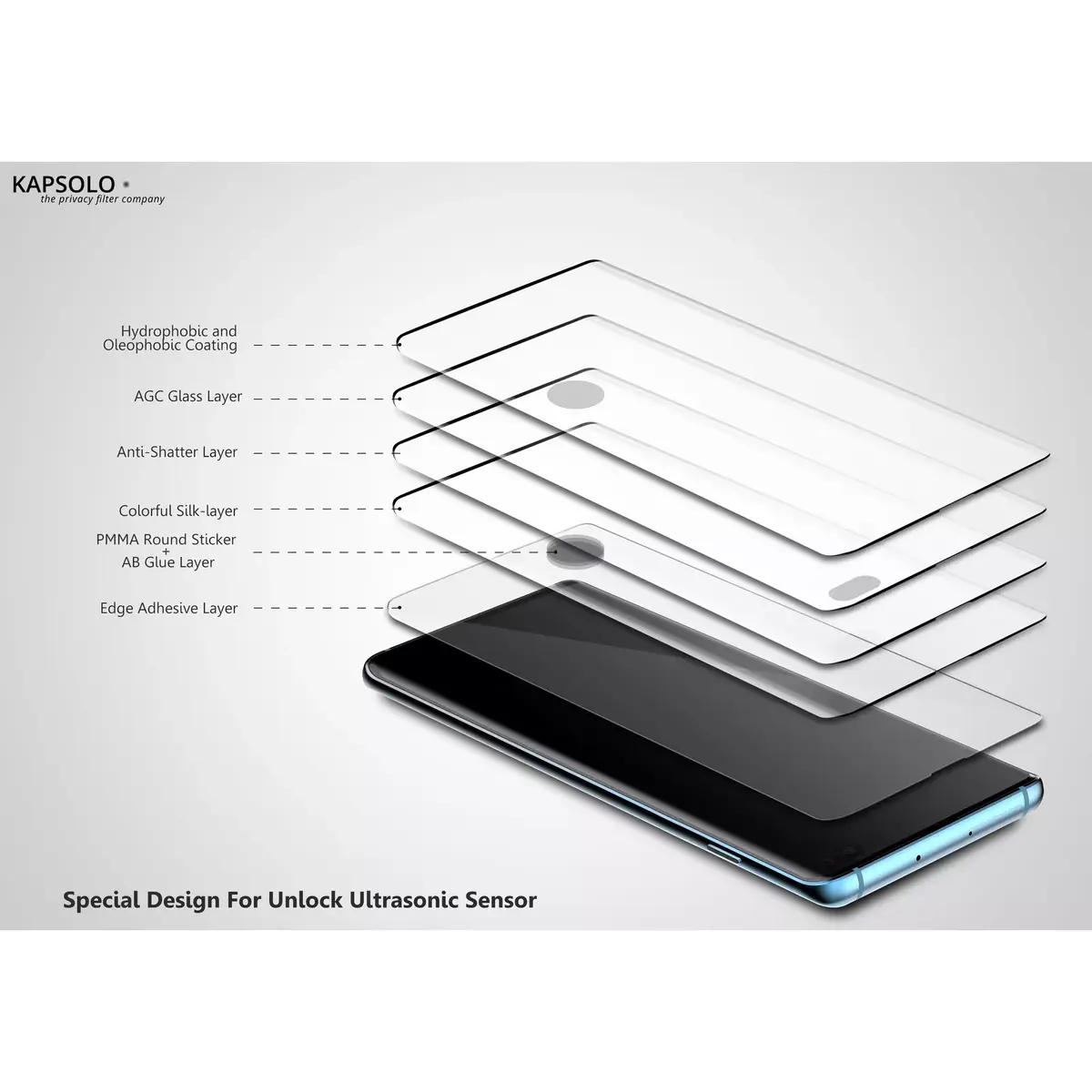 Tempered Glass KAPSOLO Samsung Galaxy S10 Lite Photo 4