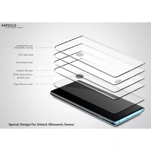 KAPSOLO Tempered GLASS samsung galaxy note20 ultra 5g Sreen Protection Caurspīdīgs ekrāna aizsargs