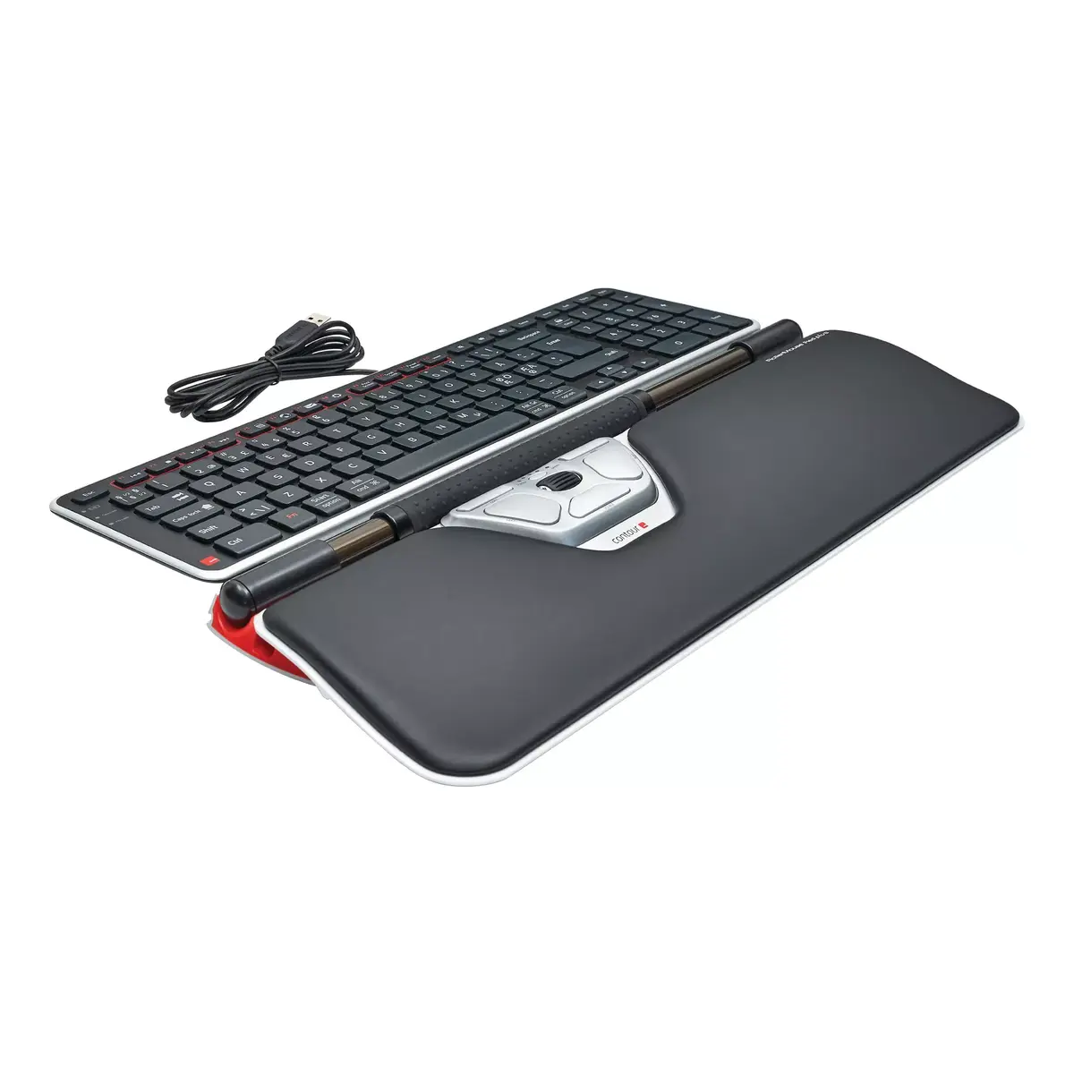 Contour Design RollerMouse Red Plus + Balance Wired keyboard RM-RED PLUS WIRED-B Photo 2