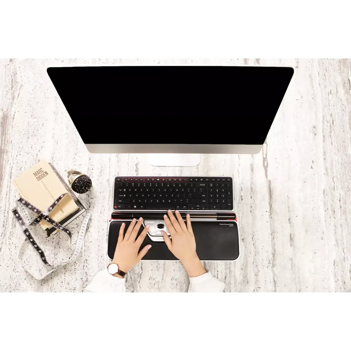Contour Design RollerMouse Red Plus + Balance Wired keyboard RM-RED PLUS WIRED-B Photo 8