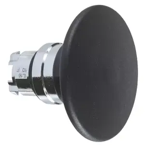 Schneider Electric ZB4BR2 Mushroom Head Push Button, Ø60 mm, Black, Non-Illuminated, Metal