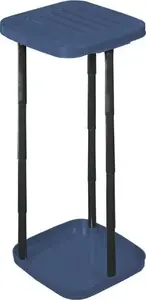 Trash bag stand plast team Müllsackständer ECO with lid, dark blue, PP, 309×328×700 mm