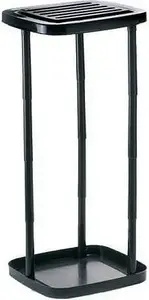 Trash bag stand with lid plast team ECO model 13200800, black, collapsible, PP, 309×328×700 mm