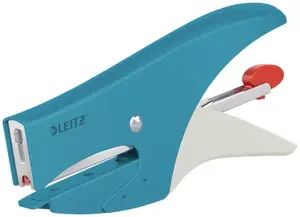 Степлер LEITZ 56450061 с плоским скоблением, на 15 листов, синий, 15×160×84 мм
