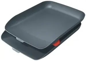 Leitz Cosy Letter Tray Set of 2 Black Polystyrene PS A4