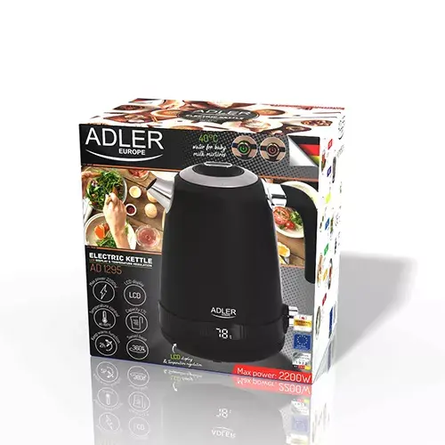 Elektriskā tējkanna Adler 1 L 2200 W AD 1295b Photo 8