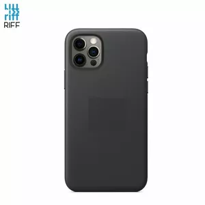 Back cover case Riff for Apple iPhone 12 Pro Max — Slim soft silicone, Black
