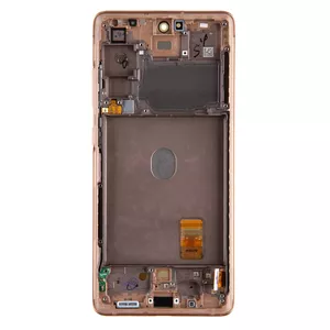 LCD screen for Samsung Galaxy S20 FE 5G — OEM replacement (model GH82-24214F), orange display assembly