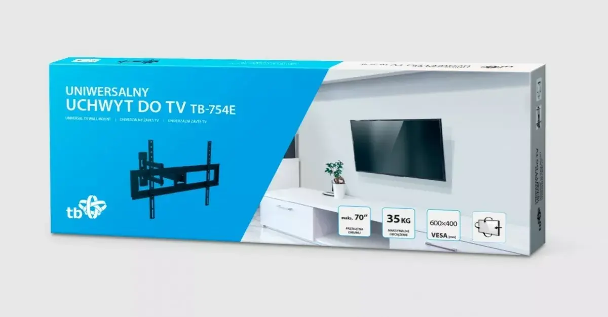 TV sienas stiprinājums TB TB-754E — 37–70", max 35 kg Photo 4