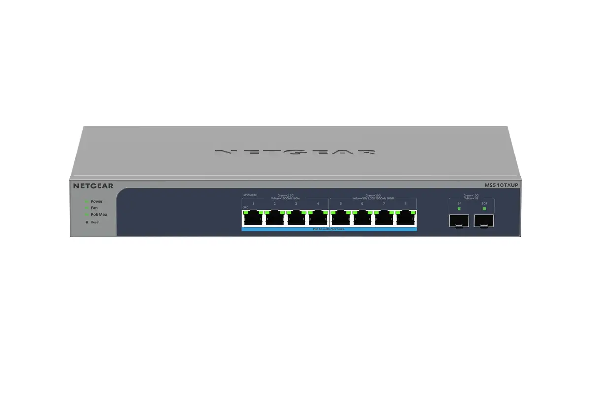 NETGEAR MS510TXUP 8 portu multi-gigabitu un