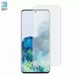 Защитное полноэкранное закалённое стекло для Samsung Galaxy S20+ G985 от Riff — установка с UV нано клеем