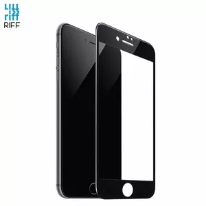 Riff Pilna ekrāna 5D telefona aizsargstikls priekš Apple iPhone 7 / 8 Melns