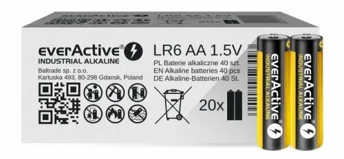 AA sārma baterijas everActive Industrial LR6