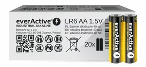 Щелочные батарейки AA everActive Industrial LR6 MN1500 1,5В — упаковка 40 шт.