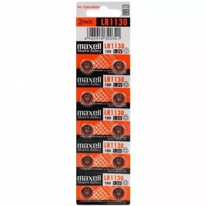 Pogu baterija Maxell G10 1.5V alkaliskā LR1130/LR54 komplekts 10 gab.