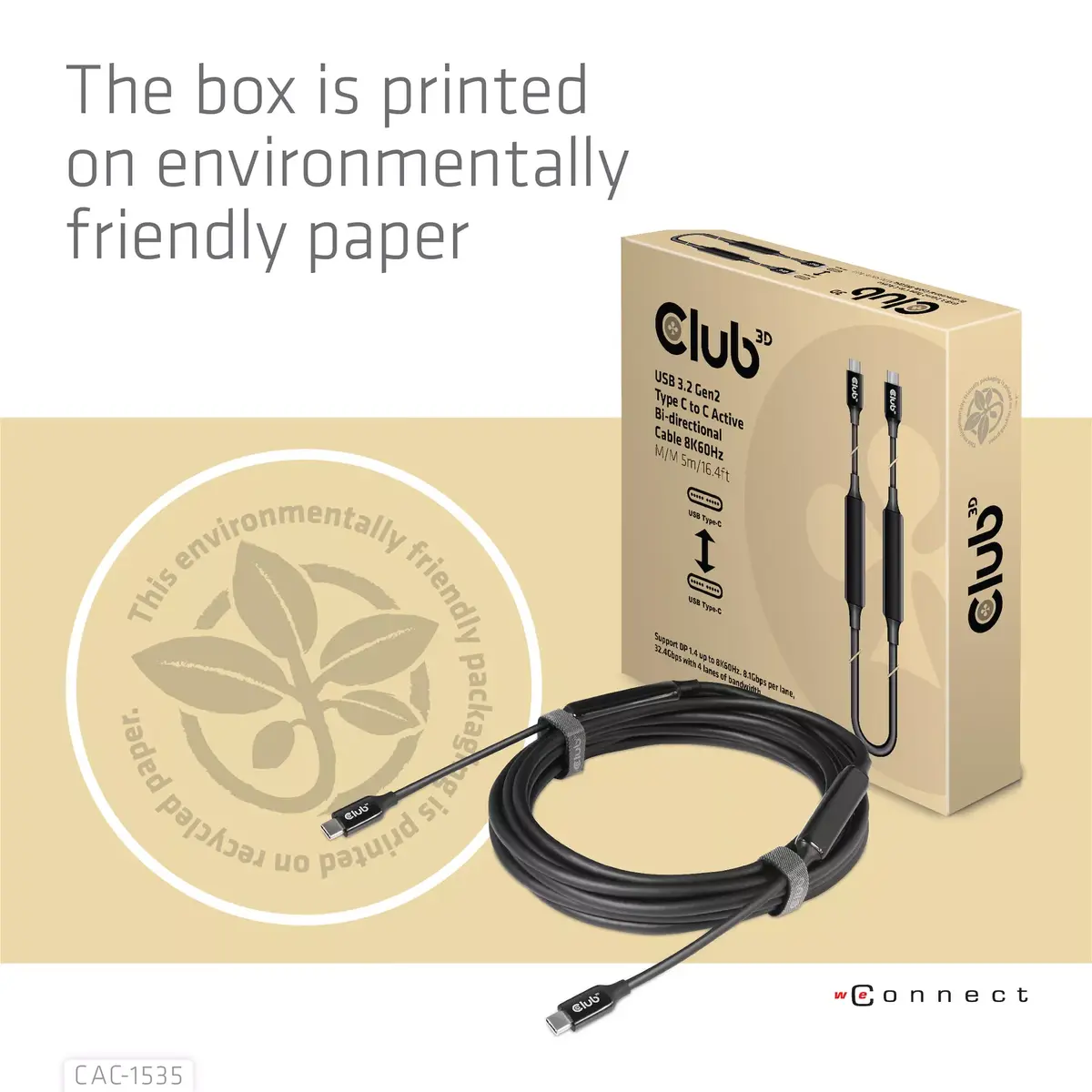 USB 3.2 Gen2 Type C кабель CLUB3D CAC-1535 Photo 10