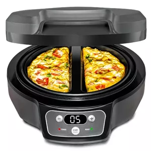 Omelet maker Rommelsbacher OM 950 — electric omelette maker, 2 extra-deep non-stick plates, 2 heating elements, 20‑min timer, Cool‑Touch casing
