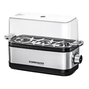 Egg cooker Rommelsbacher ER 300 — 3-egg stainless steel, 300 W, transparent lid