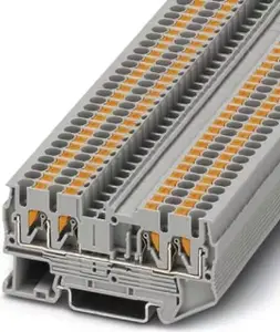 Phoenix Contact PT 2,5-QUATTRO Feed-Through Terminal Block, 4-Conductor, 0.14-2.5 mm², Gray