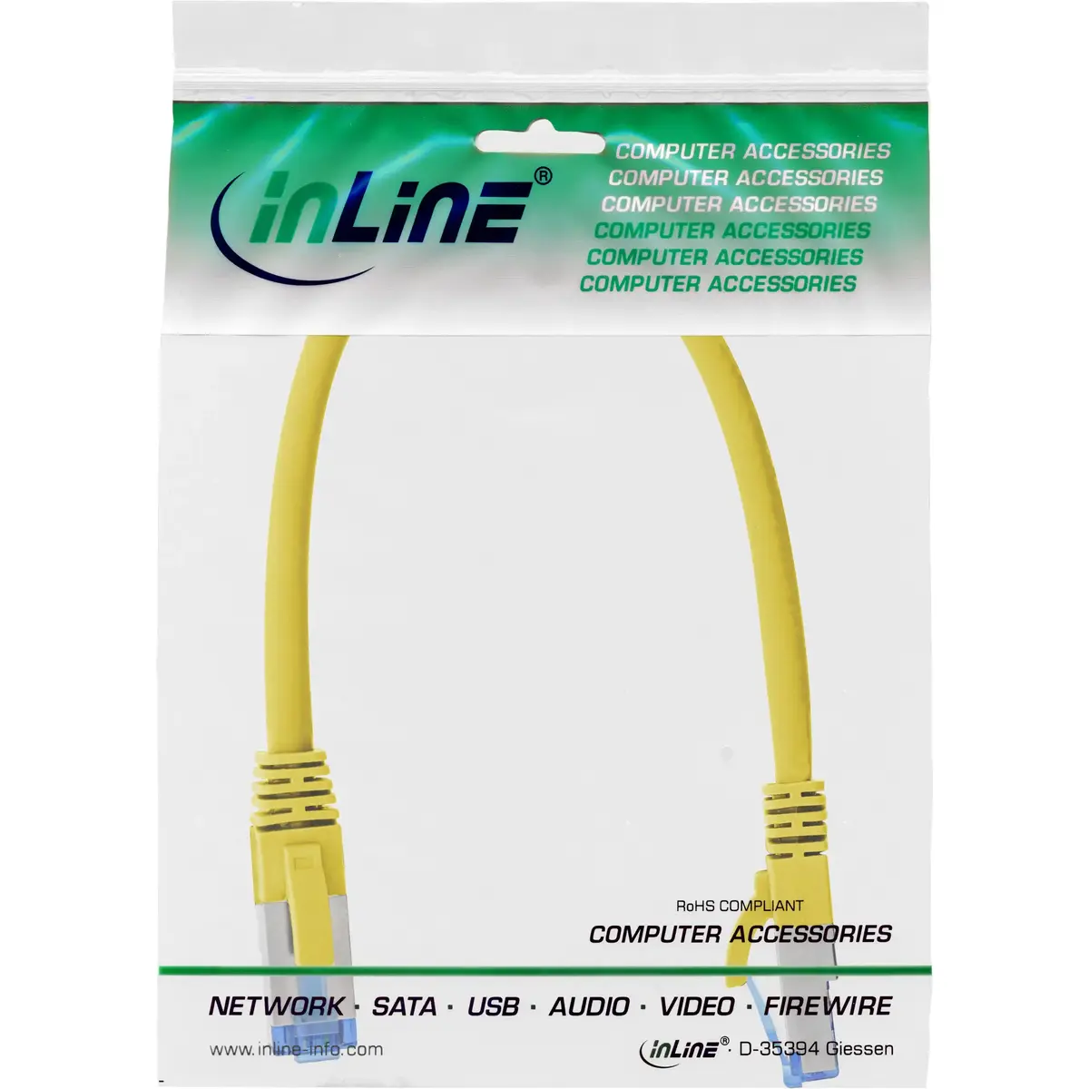 InLine Cat6a S/FTP Патч-корд Желтый Photo 4
