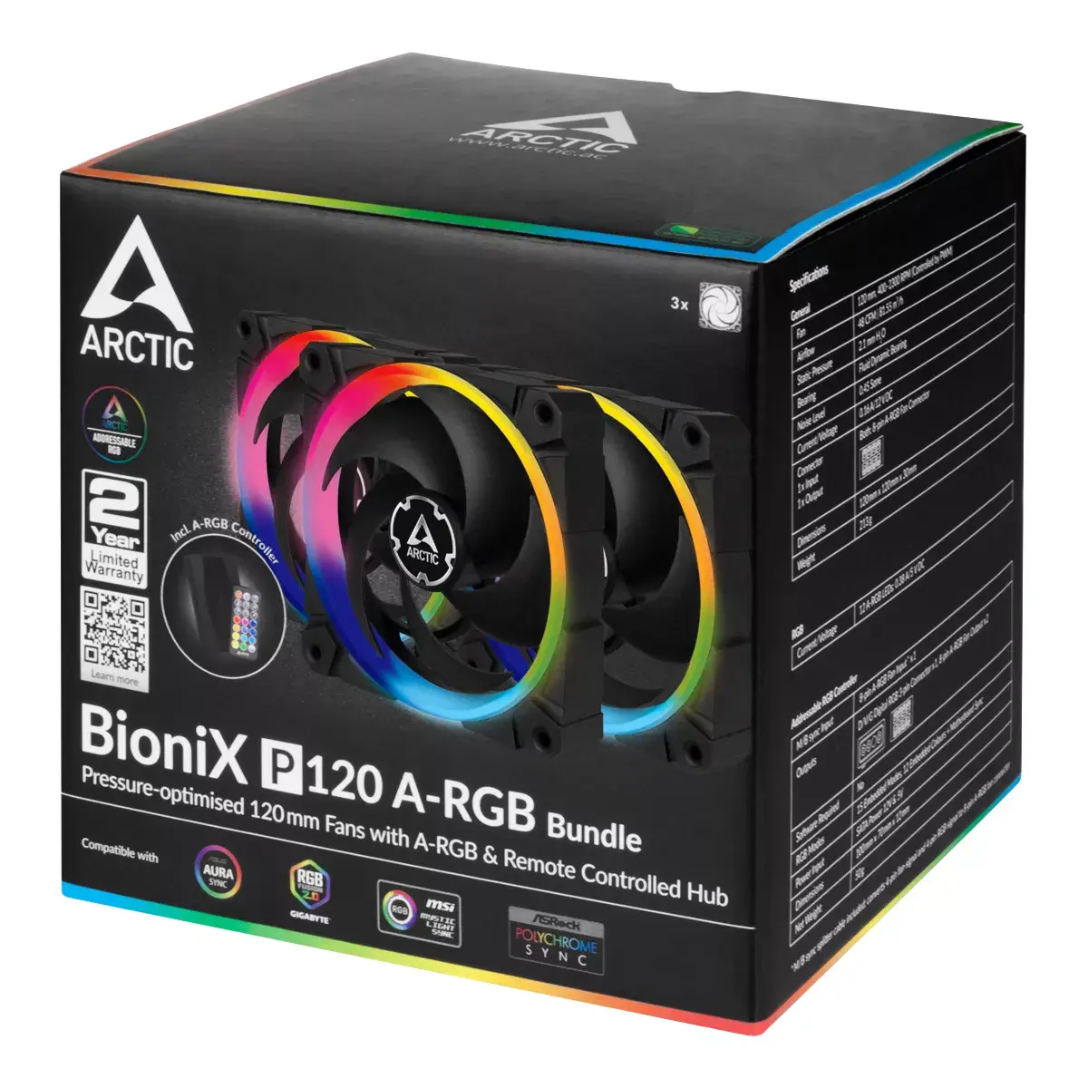 Arctic BioniX P120 A-RGB 120 mm fan Photo 8