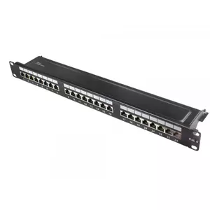 Patch panel Alcasa GC-N0139 1U Gigabit Ethernet RJ45 Cat6 Black Steel