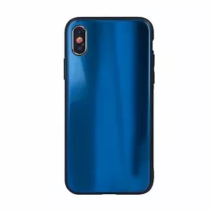 Чехол Mocco Aurora со стеклянной задней панелью для Apple iPhone 7, iPhone 8 и iPhone SE 2020, темно-синий