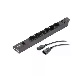 APC EPDU1010B-SCH energosadales vienība, PDU 7 Maiņstrāvas izvade (-s) 1U Melns