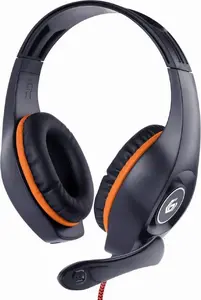 Gembird GHS-05-O vadu spēļu austiņas ar mikrofonu uz roktura circumaural melnā un oranžā krāsā 20 - 20000 Hz