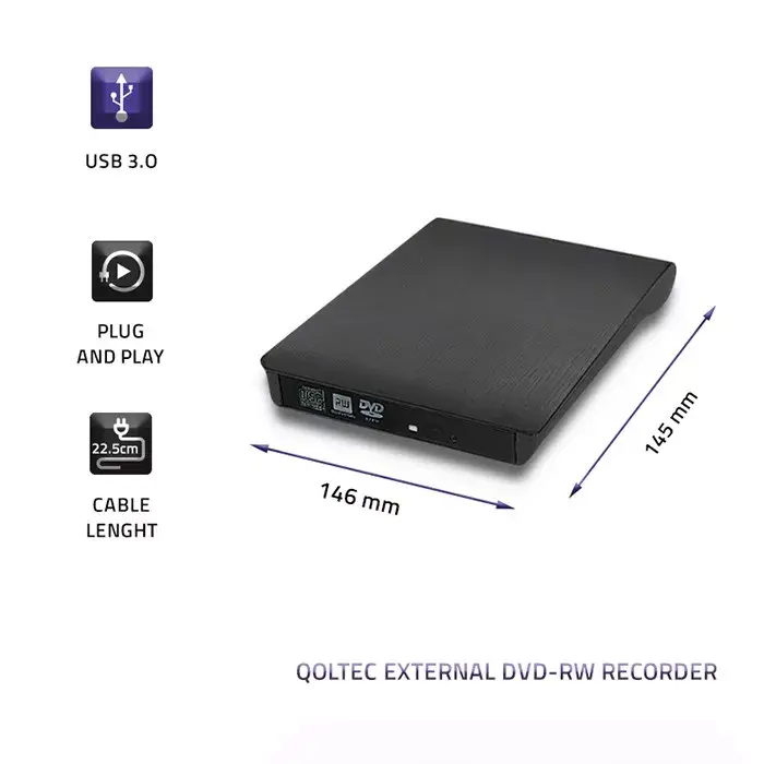Ārējais DVD‑RW disks QOLTEC 51857 Photo 4