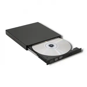 External DVD-RW optical drive Qoltec 51858, USB 2.0 & eSATA, tray load, black, 24x CD / 8x DVD
