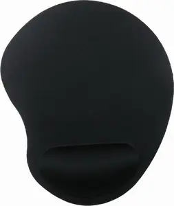 Коврик для мыши GEMBIRD MP-ERGO-01 с фетровой подушкой для запястья, 240×200 мм, 4 мм, чёрный