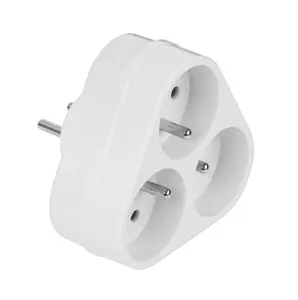 Rebel URZ3059 elektrības kontaktligzdu sadalītājs no 1 uz 3 ligzdām balts