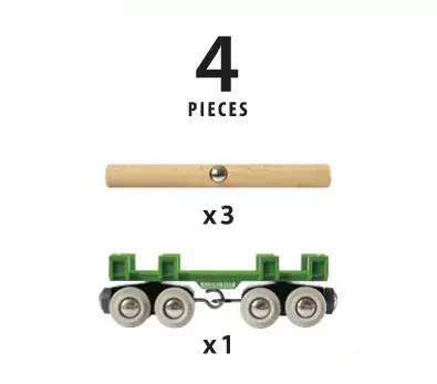 BRIO kravas vagons koksnei — Ravensburger piederums Photo 3