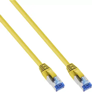 InLine Patch Cable S/FTP PiMF Cat.6A halogen free 500MHz yellow 0.25m