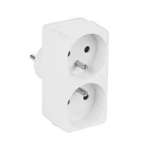 Rebel URZ3057 Electrical Socket Splitter 1 to 2 Sockets White