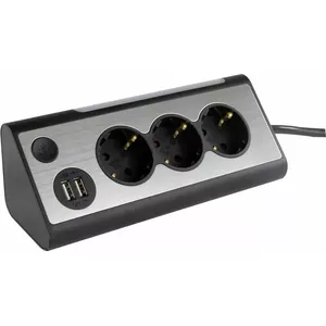 Сетевой удлинитель REV 2400050010, 3 розетки с 2 USB-портами
