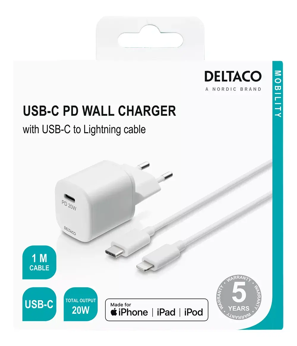 Lādētājs iekštelpām Deltaco USBC-AC141 Photo 5